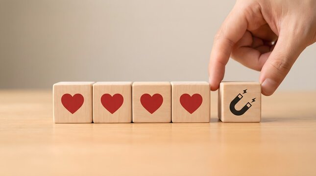 heart, love, magnet, attraction, emotion, symbol