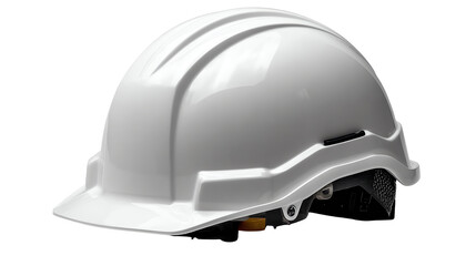 Safety First: A close-up shot of a pristine, white safety helmet, showcasing its robust design and the critical role it plays in workplace safety.