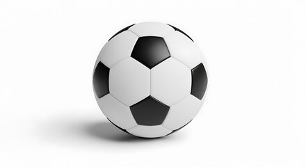 Fototapeta premium Classic Black and White Soccer Ball Isolated on White Background.