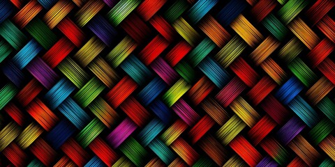 Woven Spectrum: Threads of Color and Craft, ai generated.