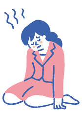 A female office worker exhausted from work_color