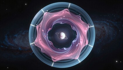 Cosmic Nebula: Planetary Vortex View
