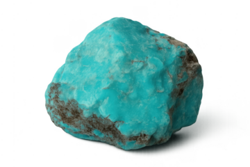 Raw turquoise gemstone showing natural mineral texture