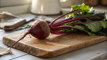 beetroot on wooden table