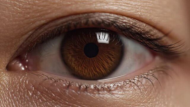 Close-up of a brown human eye