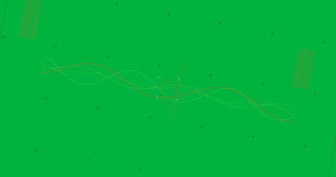 On start 3 sine waves sliding, orange ref shifting, target locking cross tracking on transparent BG