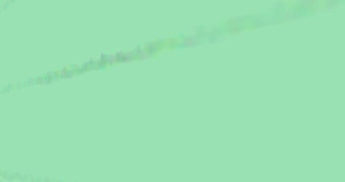 Teal band appearing curved lines sliding fading for shift with RGB fringe on transparent background