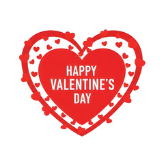 Celebrate valentine's day with a heartfelt greeting isolated on transparent background