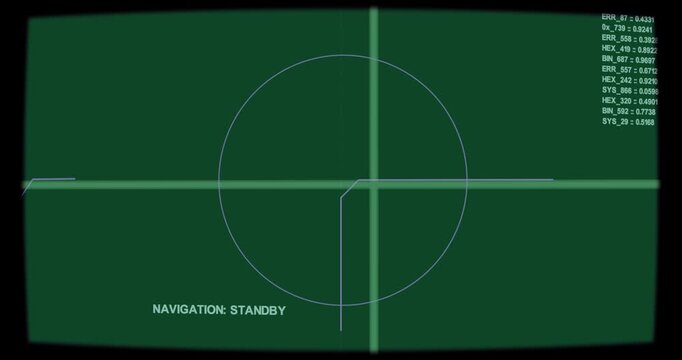 Magenta guide sliding, HUD moving through ring, grid swaying, updating route plotting, transparent