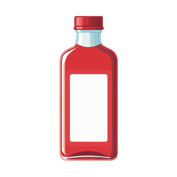 a glass syrup bottle