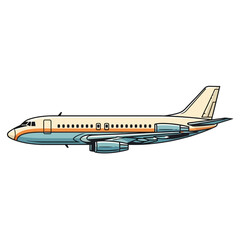 Passenger Airplane Side View