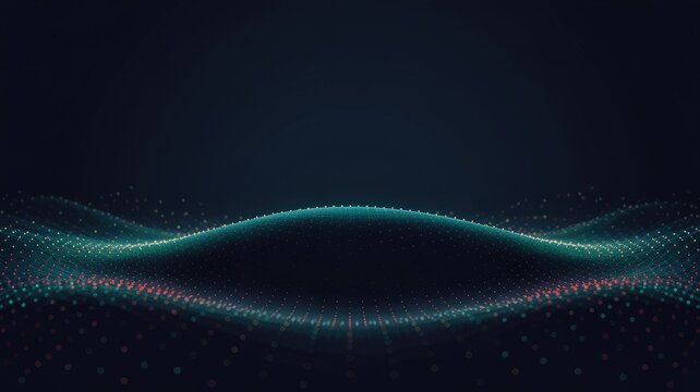 Glow Teal shielded horizon over noisy data field with golden particles, cybersecurity resilience abstract background