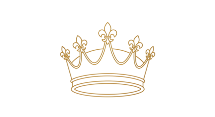 Elegant Golden Crown Silhouette