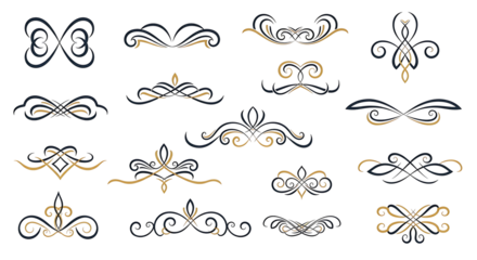 Elegant Decorative Swirl Divider and Flourish Elements