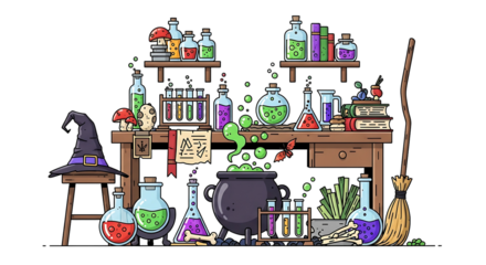 Halloween Potion Making Still Life