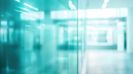 Modern Glass Interior with Soft Focus and Urban Ambiance