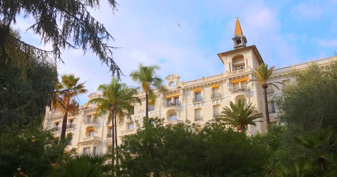 Winter Palace in Menton, France with sunny French Riviera vibes