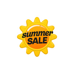 Summer Sale Discount Shopping Promotion Design with Warm Yellow Theme PNG