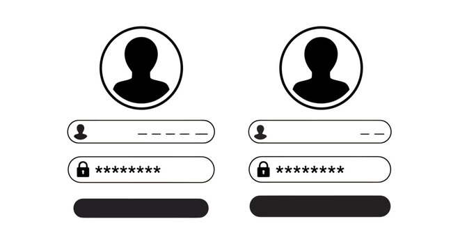 User login interface with username and password input fields.
