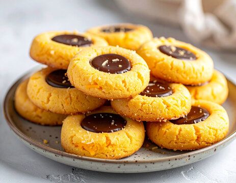 Kue Thumbprint Cookies dengan Selai coklat, Kue Kering Lebaran