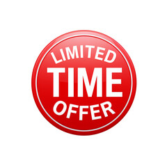 Red Label Badge PNG Circular Sale Tag for Limited Time Offer Advertising