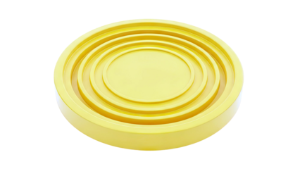 Concentric Yellow Circles on White Background