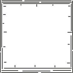 The frame consists of long lines with short needles.