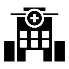 Obraz premium Solid icon of a hospital