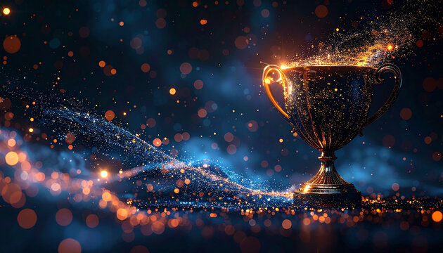 Gold trophy background Image