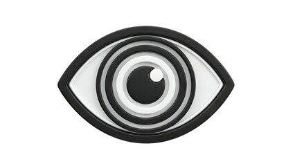 Abstract Eye Icon with Concentric Circles