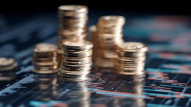 stacks of coins of the dollar