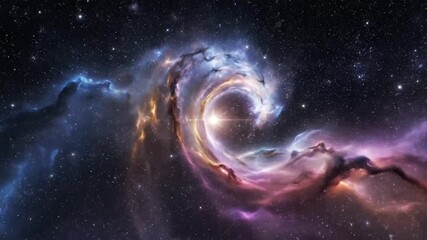 Vibrant cosmic nebula in deep space