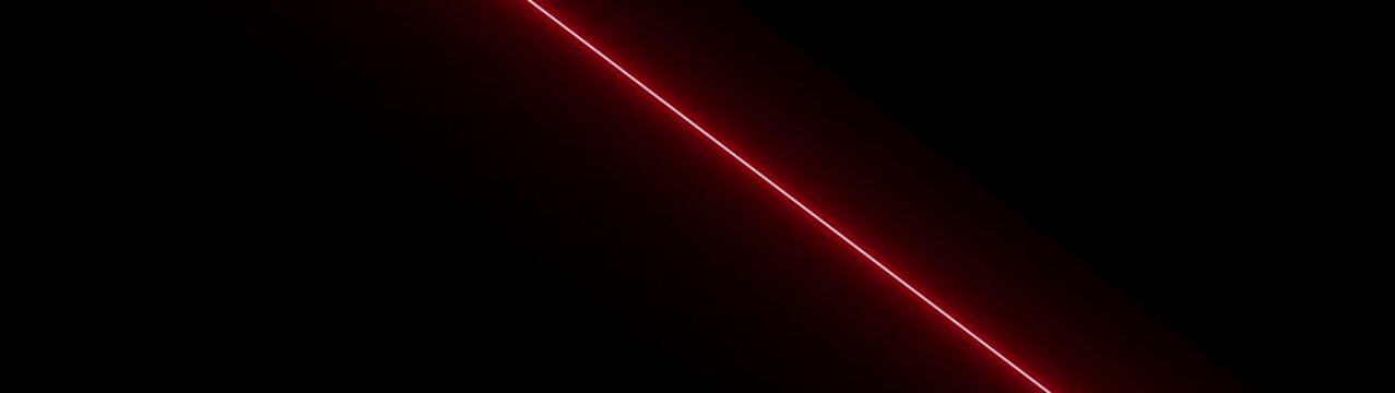 Glowing neon abstract light rays with colorful laser lines on dark background