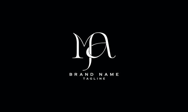 MJA AJM JAM Abstract initial monogram letter alphabet logo design