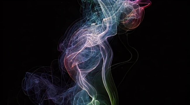 Colorful Smoke Tendrils vector illustration
