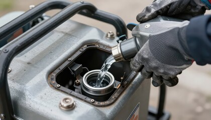 Close-up view of a car engine showing metal parts pipes and mechanical power components