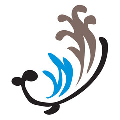 Abstract Vintage Botanical Vector Ornament Set