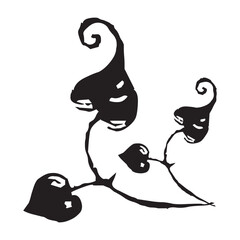 Abstract Vintage Botanical Vector Ornament Set