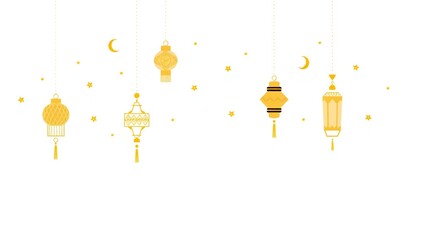 Celebratory hanging lanterns