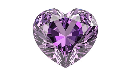 Fototapeta premium Heart-Shaped Amethyst Gemstone