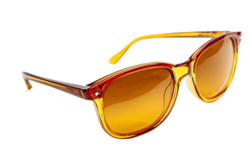 Stylish Tortoiseshell Sunglasses with Amber Lenses, Fashion Accessory isolated on transparent background