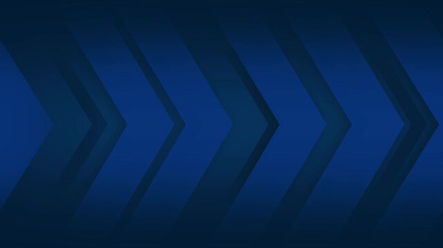 Abstract Blue Arrows Moving Forward on Dark Background.