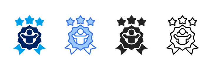 Reputation  Icon Set Different Style Collection. 