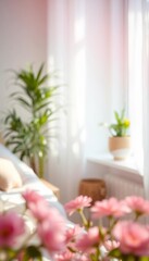 Whispers of light on a canvas of pure white, colors softly bloom,  gradient,  gentle light