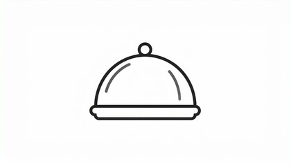 Fototapeta premium Minimalist Empty Hanging Bell Icon Isolated on White Background Vector Illustration