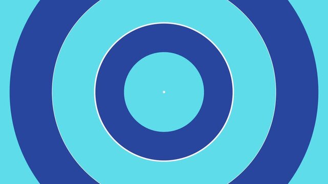 Abstract concentric circles animation with blue and cyan colors.