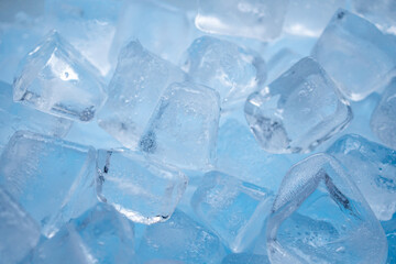 Pieces of crushed ice background close up