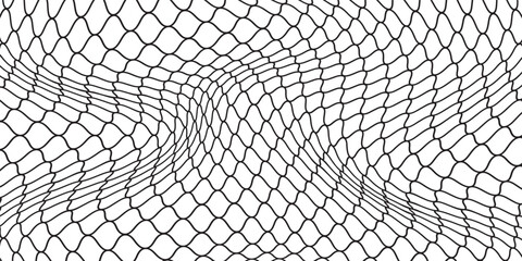 Curved net pattern. Seamless design for sportswear or equipment like soccer goals, volleyball nets, basketball hoops, hockey nets, and athletic gear. white background modern art © Jamill
