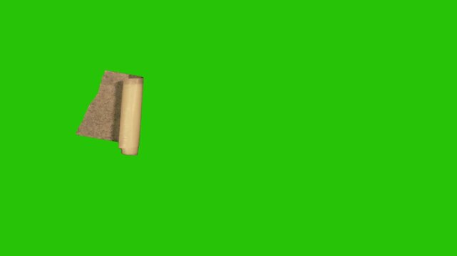 Wide translucent masking tape piece animated in stop motion on green screen, great for bold single labels, notes or paper titles.