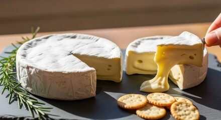 Sliced Cheese with Crackers.